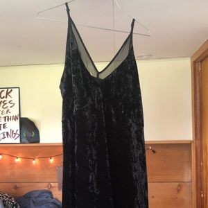 Black velvet dress